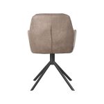 LABEL51 Eetkamerstoel Joy - Taupe - Microfiber - Afbeelding 3