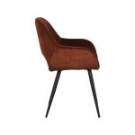 LABEL51 Eetkamerstoel Fer - Roest - Velours - Afbeelding 3