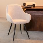 LABEL51 Eetkamerstoel Fender - Naturel - Boucle - Afbeelding 3