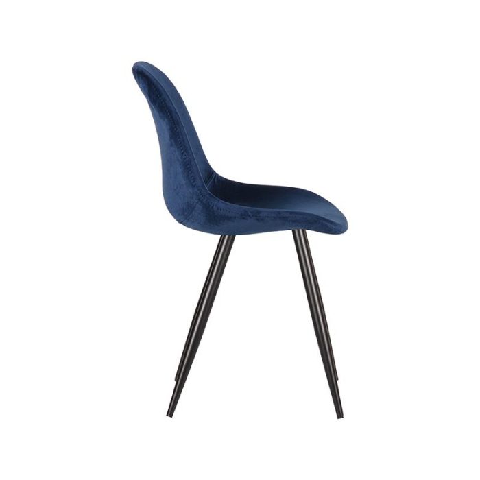 LABEL51 Eetkamerstoel Capri - Blauw - Fluweel - Afbeelding 3