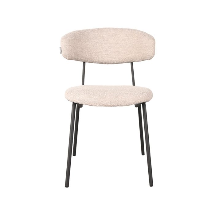 LABEL51 Eetkamerstoel Zack - Naturel - Boucle - Afbeelding 3