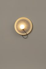 Wandlamp van draad @ 38 cm G9 gestructureerd mink - Afbeelding 3