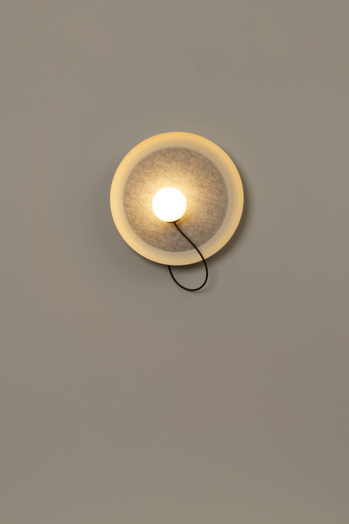 Wandlamp van draad @ 38 cm G9 gestructureerd mink - Afbeelding 3