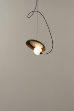 Hanglamp @ 24 cm. G9 textuur koper - Afbeelding 2