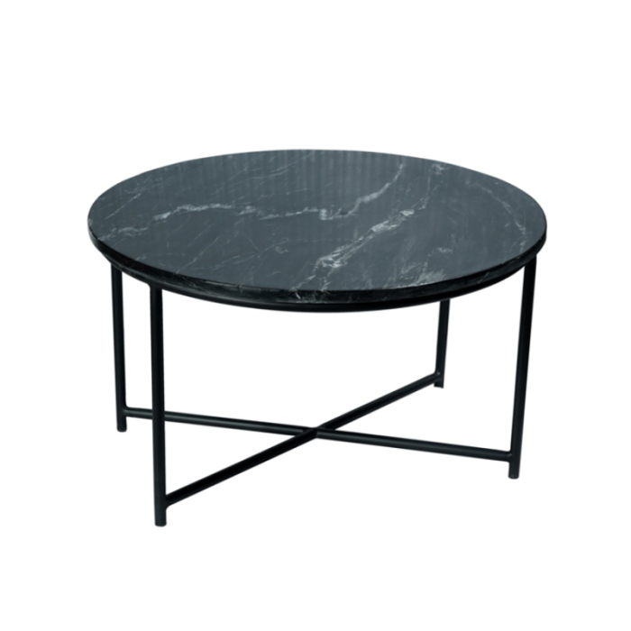 Salontafel Mex | Zwart marmer 75 cm - Afbeelding 3