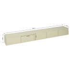 Zwevend tv-meubel Vision Sand | 280 cm - Afbeelding 4