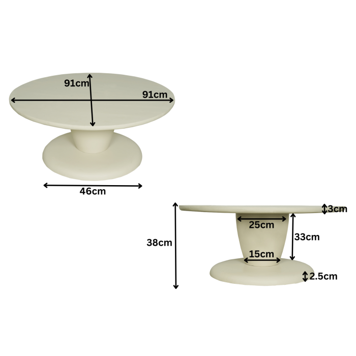 Salontafel Mabel | 90 cm - Afbeelding 4