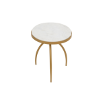 Bijzettafel Kay | Wit marmer 40 cm - Afbeelding 4