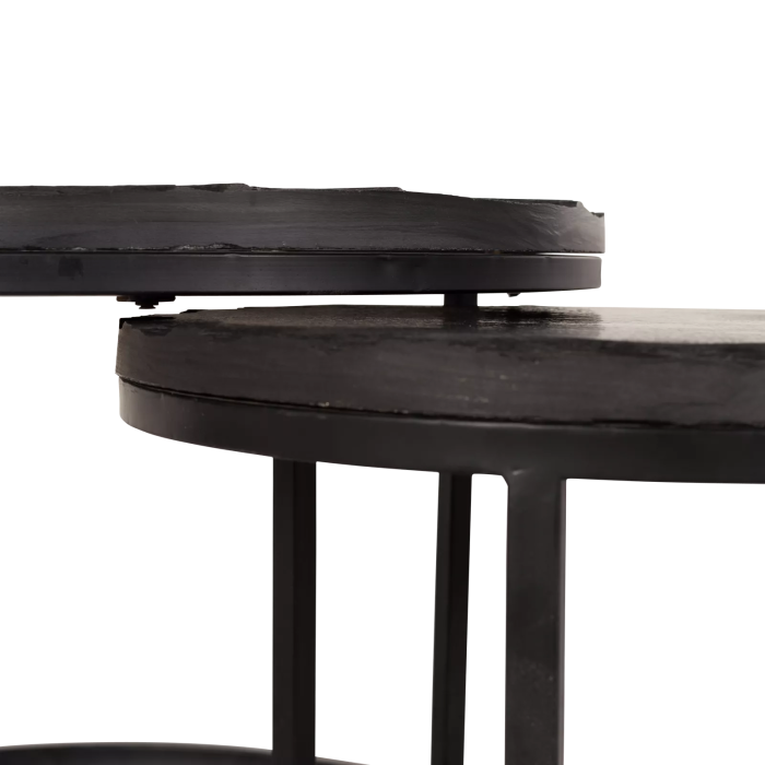 Salontafel set Ora | Zwart Kadappa Stone 60-45 cm - Afbeelding 4