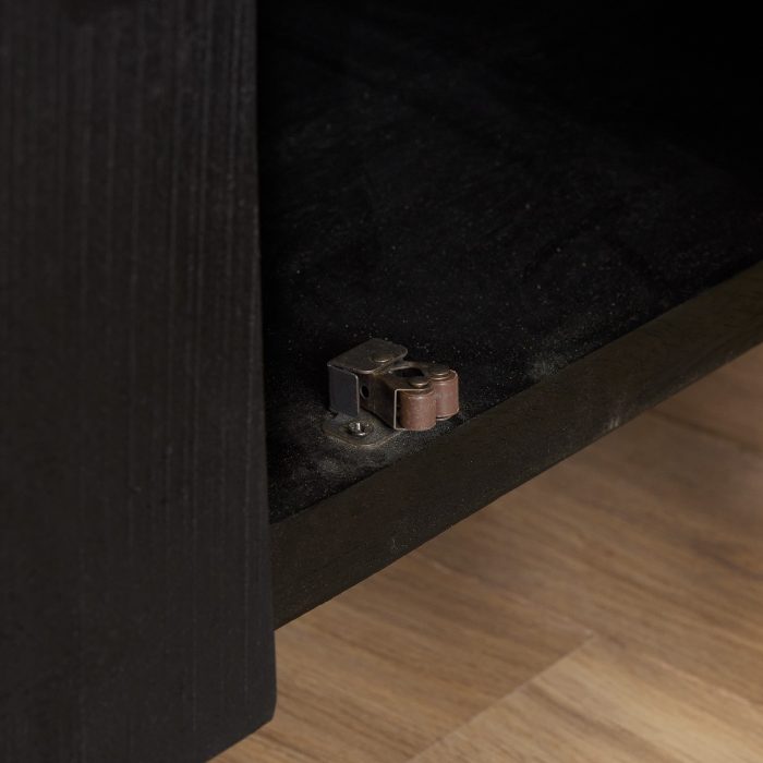 Tv-meubel Boaz Zwart 150 cm | Twee deuren en een lade - Afbeelding 4