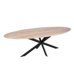 Eiken eettafel Ferris | Ovaal 210 cm | Naturel - Afbeelding 4