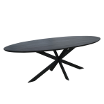 Eiken eettafel Ferris | Ovaal 240 cm | Zwart - Afbeelding 4