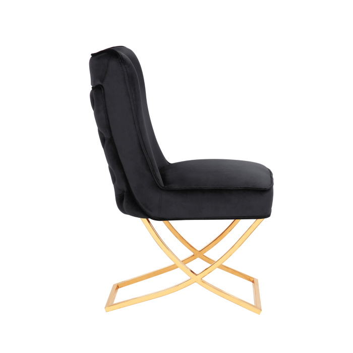 STOEL RIXOS 105 GOUDEN POTEN + ZWART STOF (C59) - Afbeelding 4
