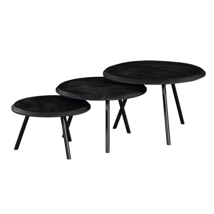 Salontafel Ohio Zwart | set van 3 - Afbeelding 4