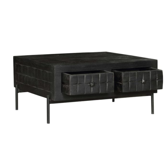 Salontafel Brandy Zwart | 80x80 cm - Afbeelding 4