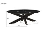 Oslo Ovaal Zwart 130 cm - Afbeelding 4