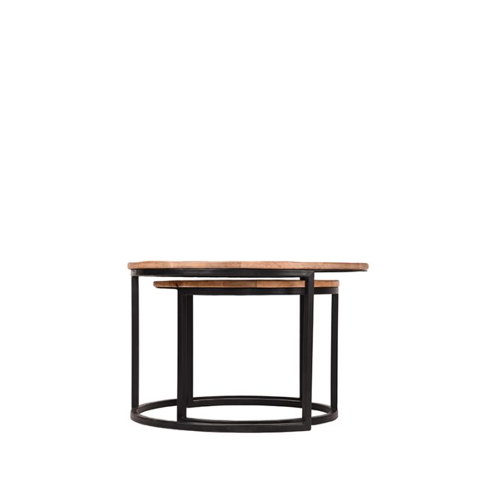 LABEL51 Salontafel Set Double - Rough - Mangohout - Afbeelding 4