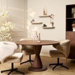 Eettafel Lima Walnoot | 150 cm | Rond - Afbeelding 4
