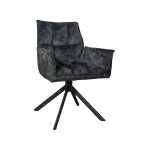 Eetkamerstoel Dani | Velvet Antraciet (set van 2) - Afbeelding 4