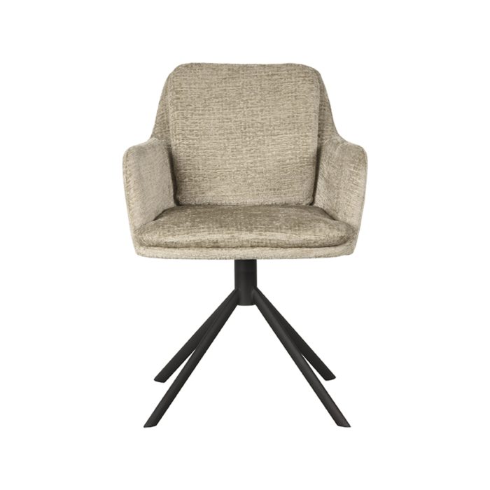 LABEL51 Eetkamerstoel Joy - Beige - Fluweel - Afbeelding 4