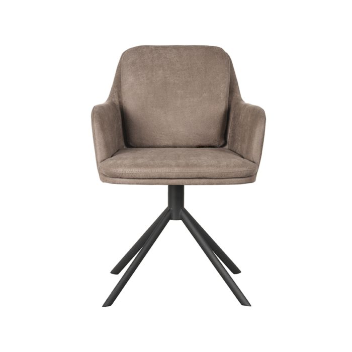 LABEL51 Eetkamerstoel Joy - Taupe - Microfiber - Afbeelding 4