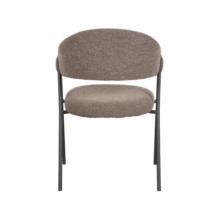 LABEL51 Eetkamerstoel Lowen - Bruin - Boucle - Afbeelding 4