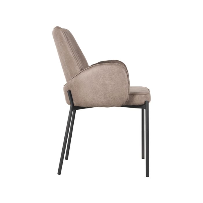 LABEL51 Eetkamerstoel Joni - Taupe - Microfiber - Afbeelding 4