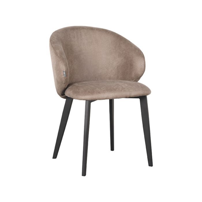 LABEL51 Eetkamerstoel Logan - Taupe - Microfiber - Afbeelding 4