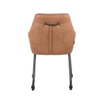 LABEL51 Eetkamerstoel Lenny - Cognac - Microfiber - Afbeelding 4