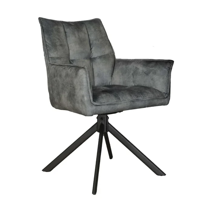 Eetkamerstoel Dani | Velvet Lichtblauw (set van 2) - Afbeelding 4