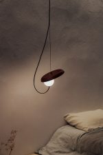 Hanglamp @ 24 cm. G9 textuur koper - Afbeelding 3