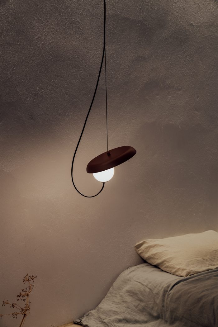 Hanglamp @ 24 cm. G9 textuur koper - Afbeelding 3