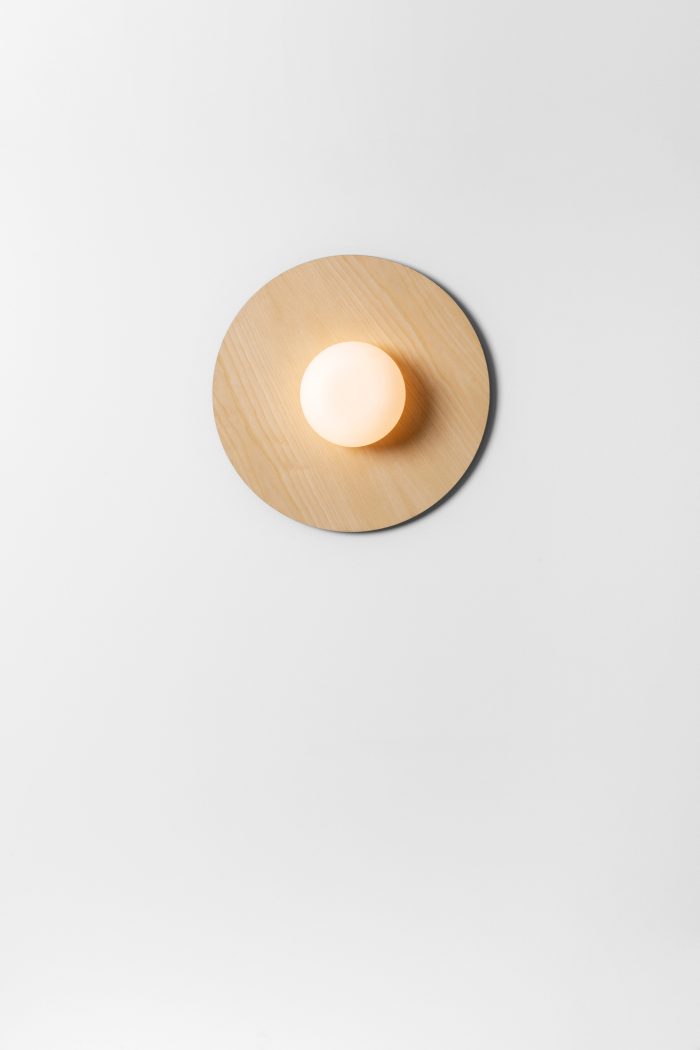 Wand/plafondlamp Knock G9 @ 40 cm essenhout - Afbeelding 4