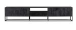 Tv-meubel Denver Zwart 240 cm | Mangohout en staal - Afbeelding 5
