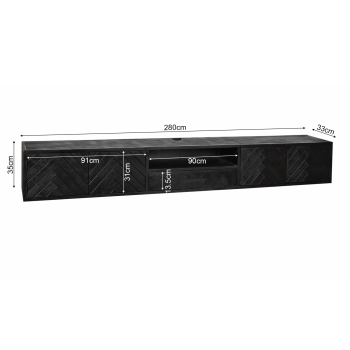 Zwevend tv-meubel New York | 280 cm - Afbeelding 5