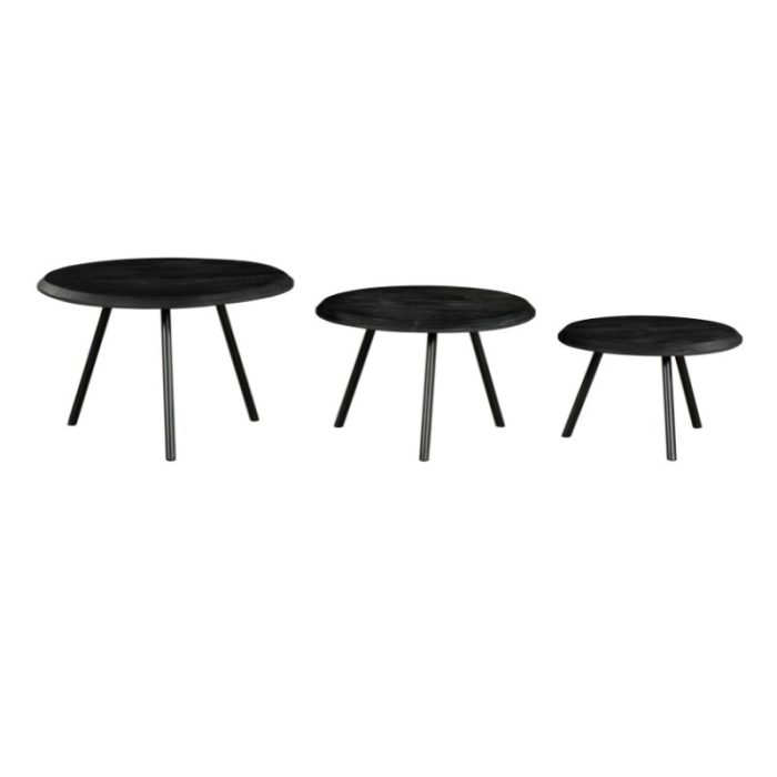 Salontafel Ohio Zwart | set van 3 - Afbeelding 5