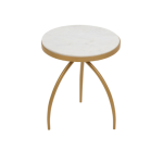 Bijzettafel Kay | Wit marmer 40 cm - Afbeelding 5