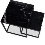Salontafel set Daan | Zwart marmer 50-40 cm - Afbeelding 5