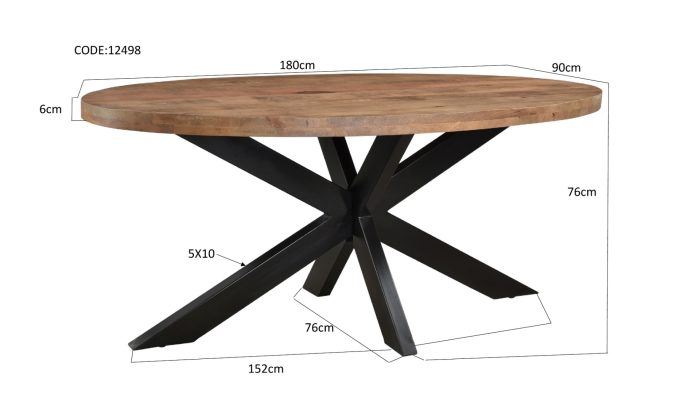 Stevige Ovaal 180cm - Afbeelding 5