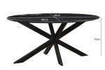 Marmeren Ovale Spin Zwart 180cm - Afbeelding 5