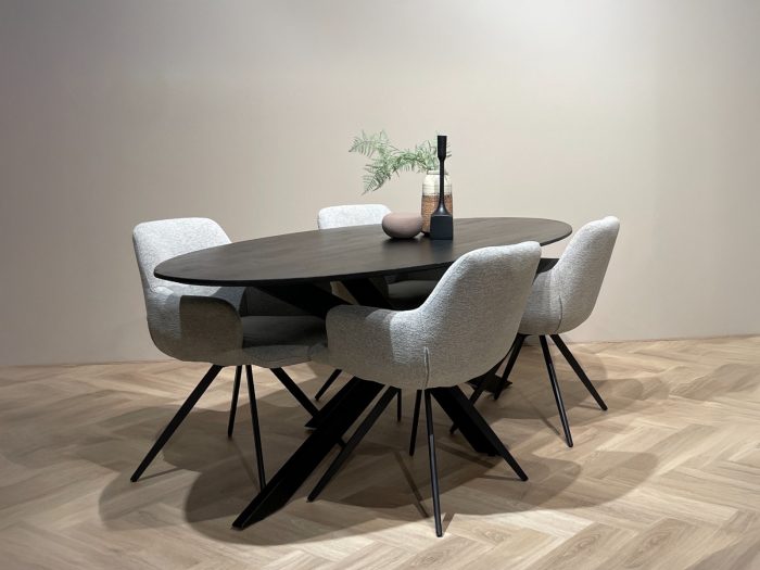 Oslo Ovaal Zwart 160 cm - Afbeelding 5