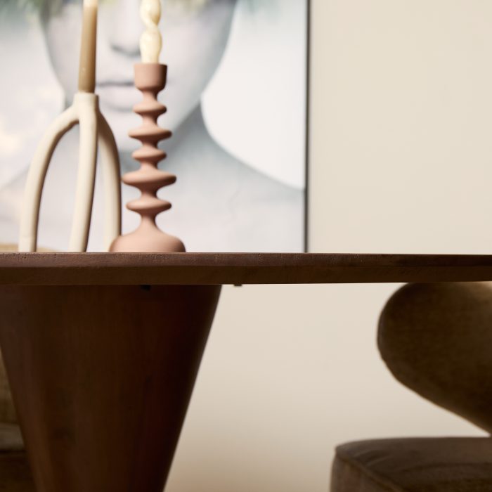 Eettafel Lima Walnoot | 130 cm | Rond - Afbeelding 5