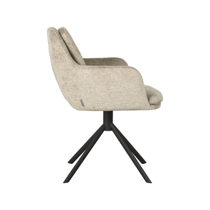 LABEL51 Eetkamerstoel Joy - Beige - Fluweel - Afbeelding 5