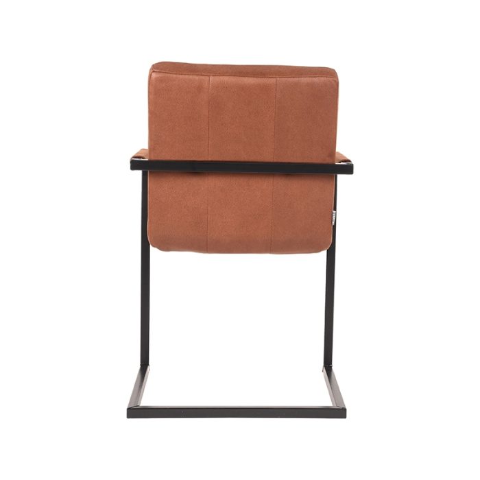 LABEL51 Eetkamerstoel Milo - Cognac - Microfiber - Afbeelding 5