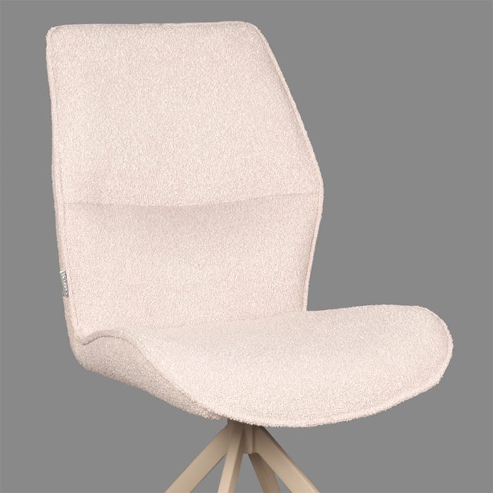 LABEL51 Eetkamerstoel Comfy - Naturel - Boucle - Afbeelding 5