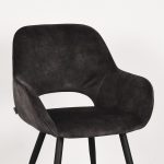 LABEL51 Eetkamerstoel Fer - Antraciet - Velours - Afbeelding 5
