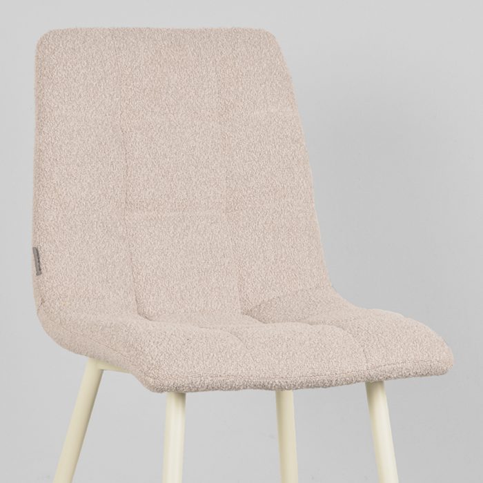 LABEL51 Eetkamerstoel Nino - Naturel - Boucle - Afbeelding 5