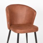 LABEL51 Eetkamerstoel Wave - Cognac - Microfiber - Afbeelding 5