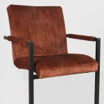LABEL51 Eetkamerstoel Milo - Roest - Velours - Afbeelding 5