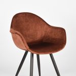 LABEL51 Eetkamerstoel Forli - Roest - Fluweel - Afbeelding 5